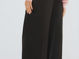 Широкие атласные брюки, Коричневый