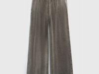 Велюровые брюки с эффектом стирки, Бежевый