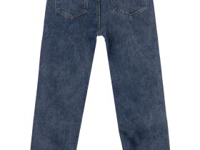 Брюки текстильные джинсовые утепленные флисом для девочек