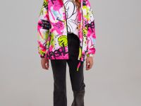 Куртка текстильная с полиуретановым покрытием для девочек (ветровка)