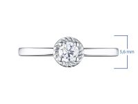 Помолвочное кольцо из белого золота с бриллиантом э0901кц10210207