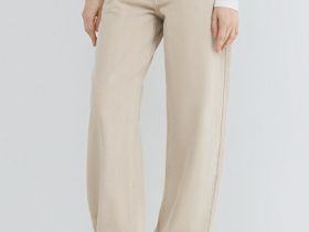 Джинсы Barrel с высокой посадкой, Бежевый