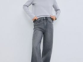 Лонгслив из плотного интерлока, Серый