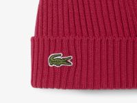 Шерстяная шапка Lacoste Unisex в рубчик