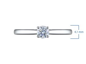 Помолвочное кольцо из серебра э0612кц05210201_white