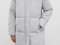 Стеганое утепленное пальто с капюшоном