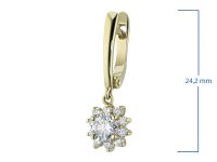 Серьги из желтого золота с бриллиантами э0301сг04201510