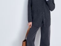 Кардиган свободного силуэта с отложным воротником