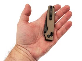 Складной нож Kizer Original 2 Tanto, сталь 14C28N, рукоять алюминий, песочный