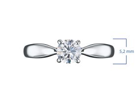 Классическое кольцо из белого золота э4712кц09210853