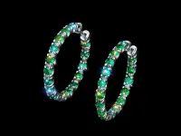 Серьги из серебра с изумрудами э0678сг07250371