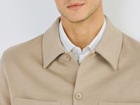 Куртка-рубашка из структурного трикотажа, Бежевый