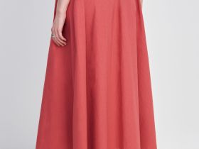 Юбка изо льна и хлопка