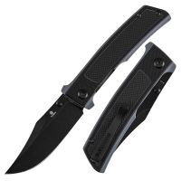Складной нож Tenable Bison, сталь Nitro-V, рукоять G10, черный/серый