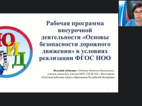 Международный вебинар «Рабочая программа внеурочной деятельности “Основы безопасности дорожного движения” в условиях реализации ФГОС НОО»