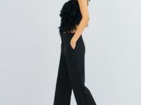 Расклёшенные брюки, Черный