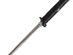 Тактический нож Mr.Blade Leshiy serrated blackwash, сталь AUS-8, рукоять Black Elastron