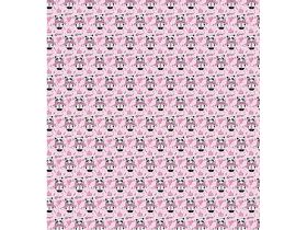 Упаковочная бумага глянцевая MESHU "PandaGift_Pink" 70*100 см, 90 г