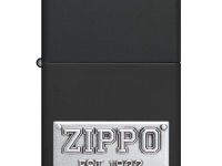 Зажигалка ZIPPO License Plate с покрытием Black Matte, латунь/сталь, черная, 38x13x57 мм