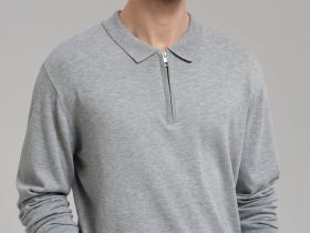 Джемпер-поло полуприлегающего кроя с шерстью