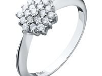 Кольцо из белого золота с бриллиантами э0901кц04180500