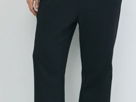 Трикотажные прямые брюки, Черный