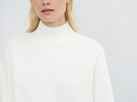 Свитер из мягкой пряжи с шерстью, Белый