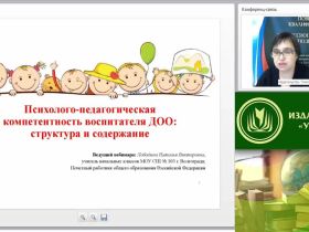 Вебинар "Психолого-педагогическая компетентность воспитателя ДОО: структура и содержание"