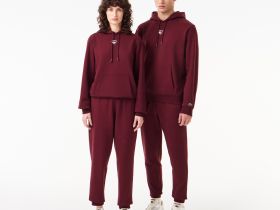 Хлопковая толстовка - худи Lacoste унисекс с капюшоном