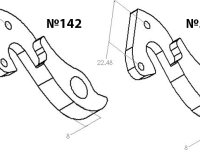 Держатель заднего переключателя "петух" Meta №142 фрезерованный (серебристый)