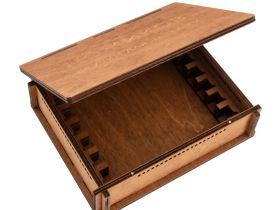 Деревянная шкатулка для хранения 6 брусков, 150 мм