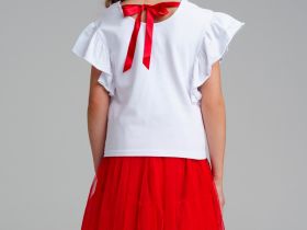 Фуфайка трикотажная для девочек (футболка)