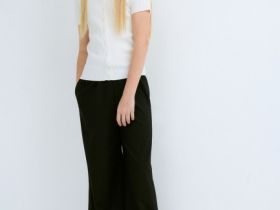 Джемпер с коротким рукавом для девочек, Белый