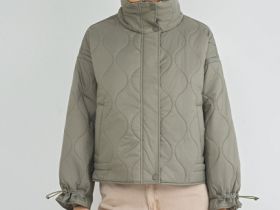 Стёганая утеплённая куртка с воротником-стойкой, Желтый