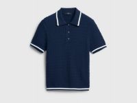 Джемпер поло в рубчик, Синий