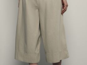 Джинсовые брюки-кюлоты из тенселя