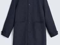 Однобортное пальто с отложным воротником