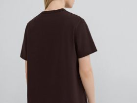 Футболка с принтом, Коричневый