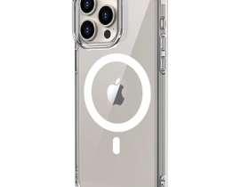 Чехол-накладка Kzdoo Mag Guardian Magsafe для iPhone 16 Pro Max силиконовый (прозрачный)