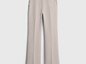 Расклёшенные брюки с ремнём, Бежевый