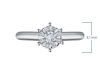 Кольцо из белого золота с бриллиантами э0901кц04201606