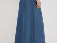 Джинсовая макси-юбка, Синий