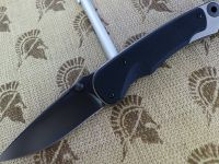 Нож складной Spartan Blades Akribis Meteorite Grey, сталь CPM-S35VN с DLC покрытием, рукоять титан/G-10 Scales