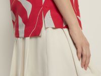 Блузка свободного силуэта с принтом