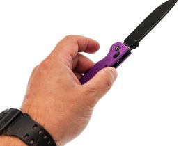 Складной нож Daggerr Dropet DL BW, сталь 8Cr14MoV, рукоять термопластик FRN, фиолетовый