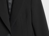 Однобортный приталенный жакет, Черный