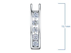 Классическая подвеска из серебра э0612пд02183900_white