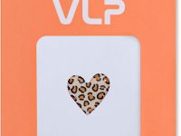 Наклейка VLP 3D сердце с леопардовым принтом