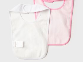 Нагрудник детский трикотажный для девочек, 2 шт в комплекте