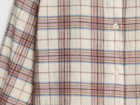 Рубашка из ткани с жатым эффектом для девочек, Бежевый